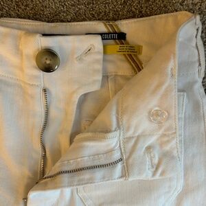 Anthropologie White Cropped Jeans